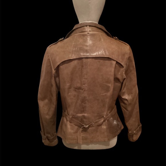 Danier Brown Leather Jacket, size medium - Picture 2 of 11